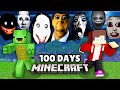 JJ and Mikey Survived 100 Days From Scary NEXTBOT MONSTERS At Night in Minecraft Challenge Maizen
