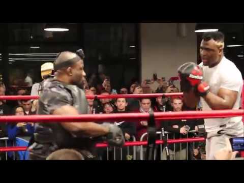 Francis Ngannou's UFC 220 Open Workout at Reebok HQ in Boston