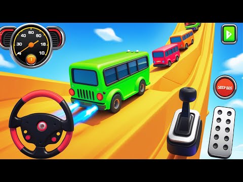 Crazy Bus Mega Ramp Impossible Racing Bus Stunts Impossible Tracks Android Gameplay Video P-03 #4