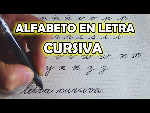 CALIGRAFÍA: Cómo ESCRIBIR el ABECEDARIO en letra CURSIVA minúscula