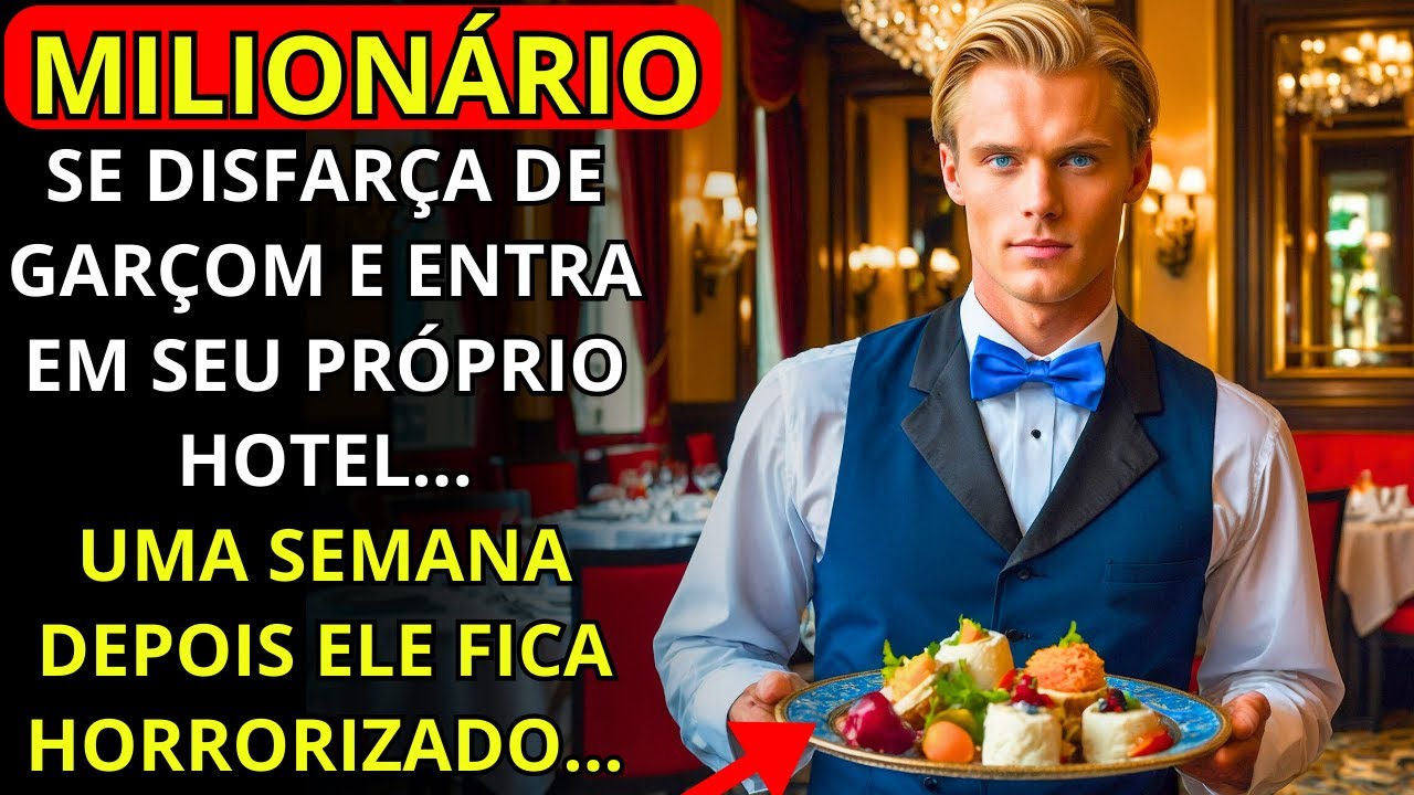 MILIONÁRIO SE DISFARÇA DE GARÇOM E ENTRA NO PRÓPRIO HOTEL... ELE FICA HORRORIZADO QUANDO...
