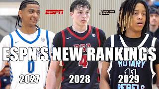 ESPN'S UPDATED BASKETBALL RANKINGS! Class of 2027-2029!