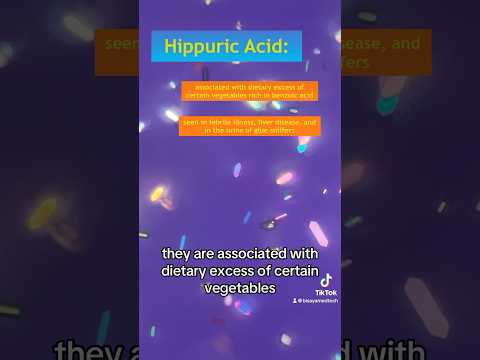 How to differentiate hippuric acid crystals from uric acid? #foryou #medtech #medtechstudent #short