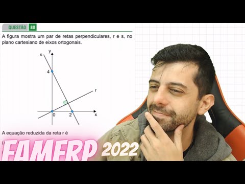FAMERP 2022 Q80 - A figura mostra um par de retas perpendiculares, r e s