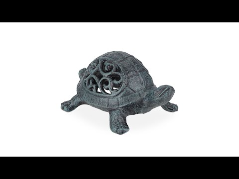 Deko Schildkröte Gusseisen Schwarz - Braun - Metall - 10 x 7 x 15 cm