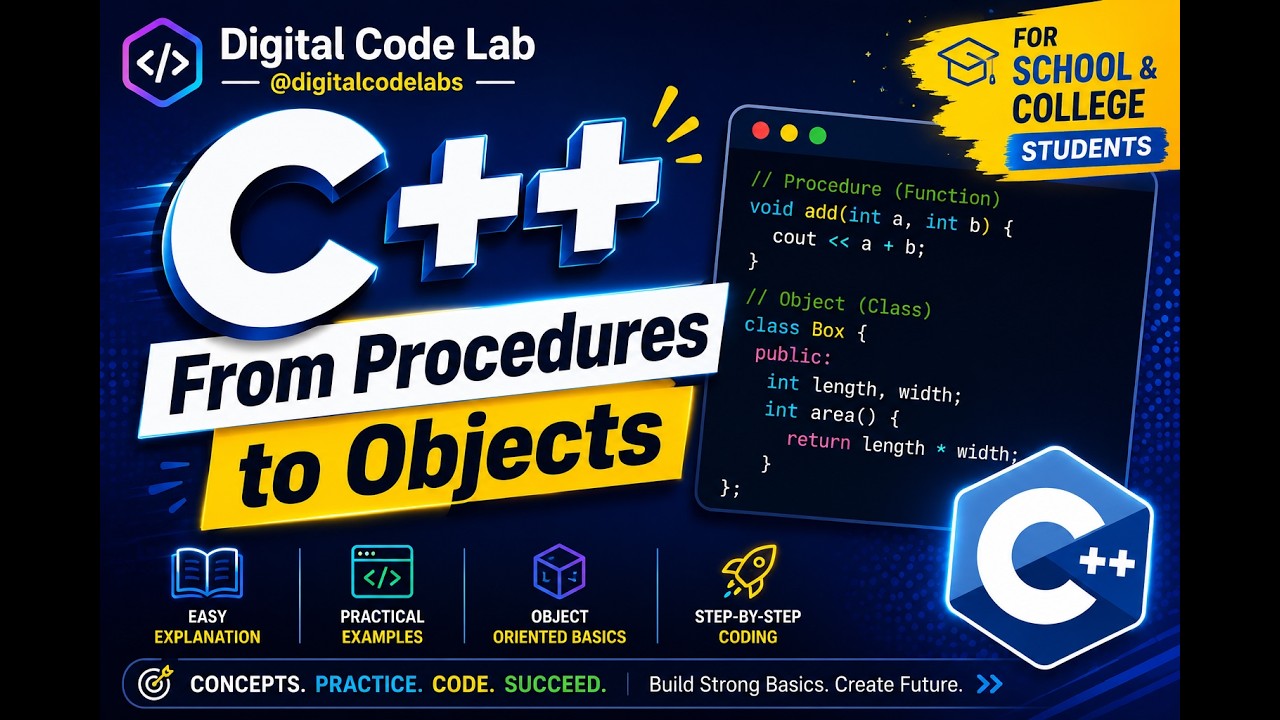 C++ OOP: Procedural to Object-Oriented Programming | Classes & Objects Explained 🚀