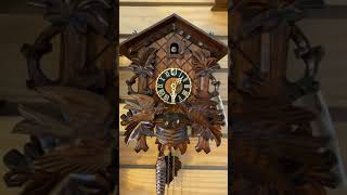 Hones carving clock with 2 cuckoo bird moving during cuckoo call | THE CUCKOO HAUS | SINGAPORE
