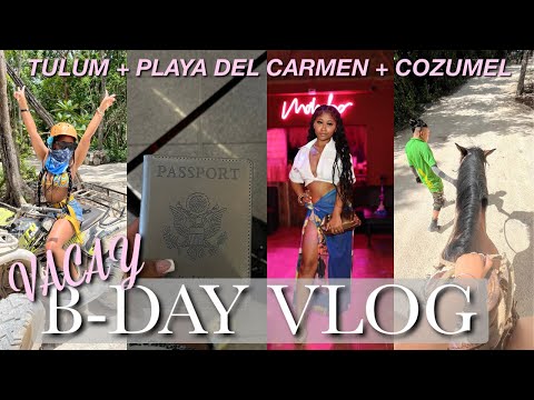MEXICO BDAY VACATION VLOG: TULUM TABOO, MAYAN ADRENALINE, PLAYA DEL CARMEN | Nyla Symone