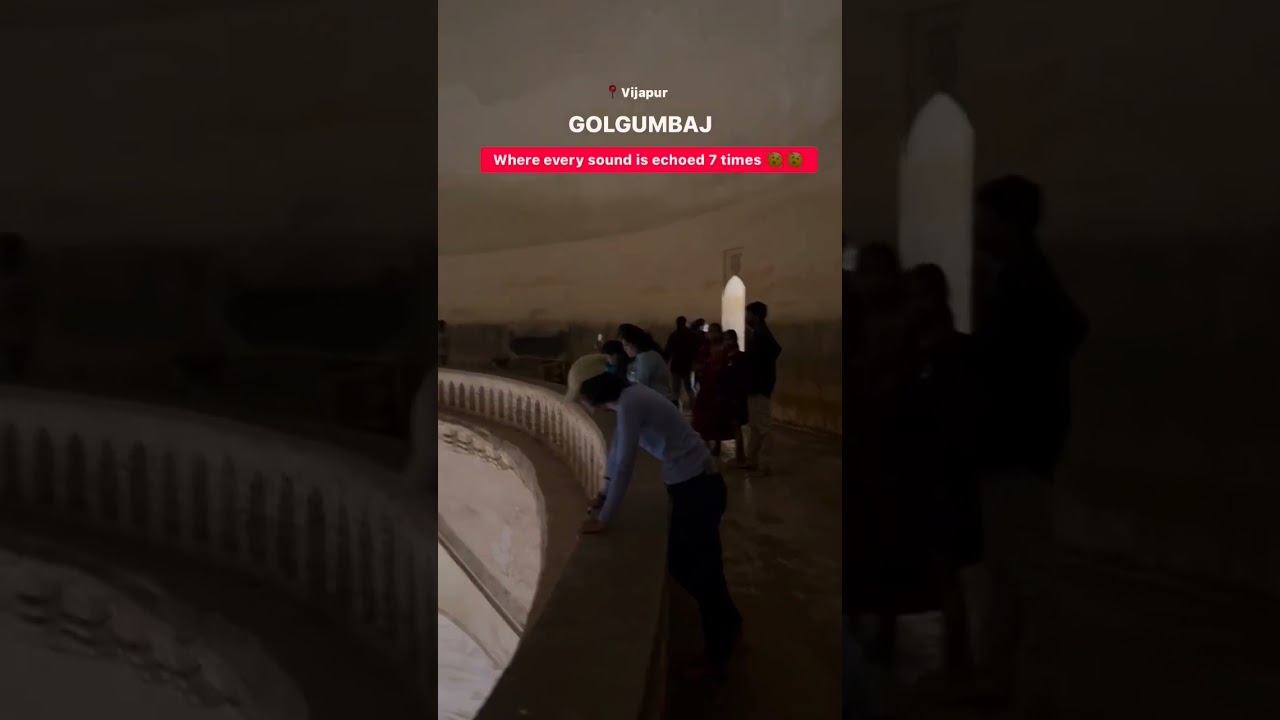 Gol Gumbaz is the Whispering Gallery, where even minute sounds can be hear clearly 37 metres away.