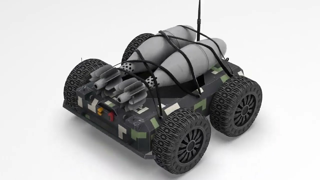 Ratel S Anti Tank Drone with Mortar Rounds 3D Model