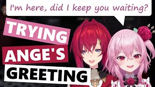 Rosemi Tries Ange's Greeting (Ange Katrina & Rosemi Lovelock / Nijisanji) [Eng Subs]
