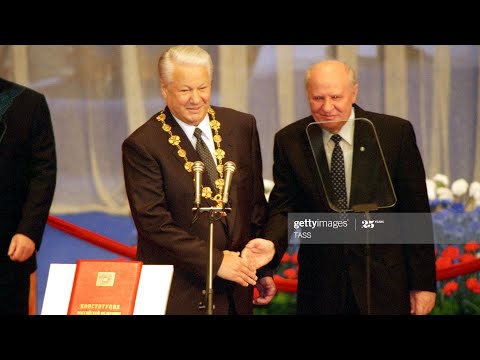 Boris Yeltsin Presidental Ceremony with the Russian Anthem (1996)