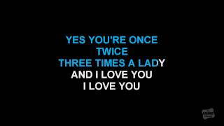 Three Times A Lady in the style of Commodores karaoke version with lyrics