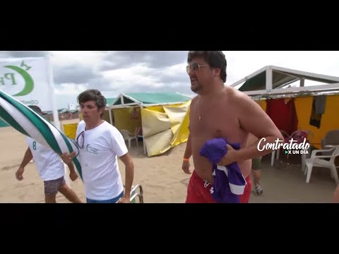 Roberto Funes Ugarte se PROBÓ como CARPERO en la playa #ContratadoXunDía - Telefe Noticias