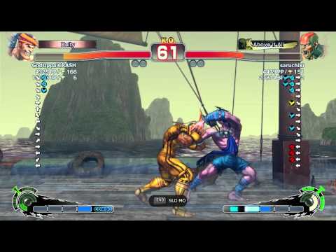 GodOppaiCRASH (Adon) vs saruchiki (Dhalsim) AE 2012 Ranked Match on PC