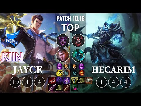 AF Kiin Jayce vs Hecarim Top - KR Patch 10.15
