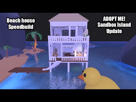Building a Beach house in the NEW Sandbox Island Update! Adopt me!