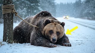 Woman Found a Freezing Grizzly Bear Tied to a Tree — Then She Did Something Shocking!