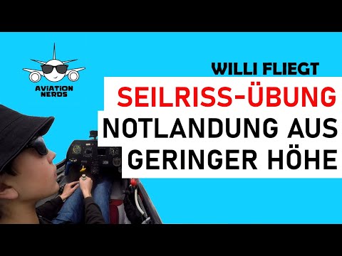 Segelfliegen: "Seilriss" und Notlandung (Glider Ropebreak Drill) - Soaring Cockpit View