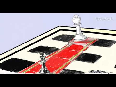 Animation  inspired by Vasantha Hosabettu's cartoon titled 'Even Red Carpet Treatment in Chess!-