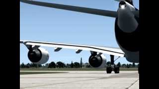 preview picture of video '[FSX] A340-600 RTO test @ Blagnac'