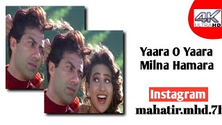 Download lagu ✓Yaara O Yaara Milna✓4K UHD Whatsapp Full Screen Status|Jeet|Sunny Deol, Karishma Kapoor mp3