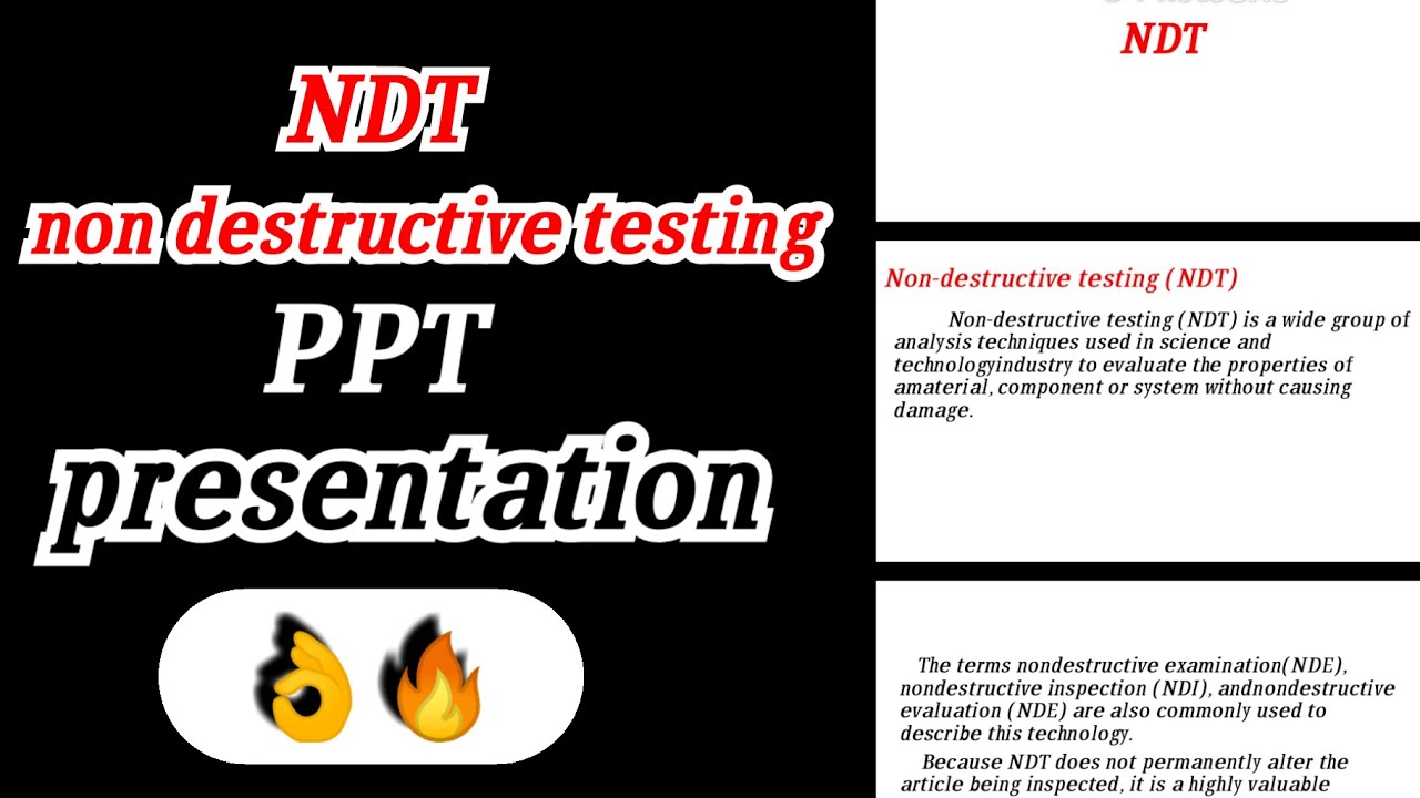 NDT presentation | ppt | non destructive testing | #balajimechinfo