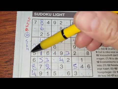 Double 45 on Friday the 13th. (#4545) Light Sudoku 05-13-2022 part 1 of 2