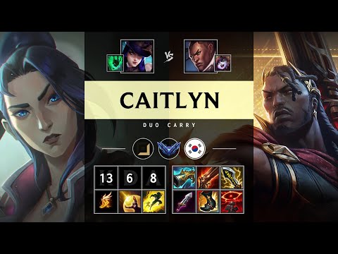 Caitlyn ADC vs Lucian: Quadra Kill, Legendary - KR Diamond Patch 25.S1.1
