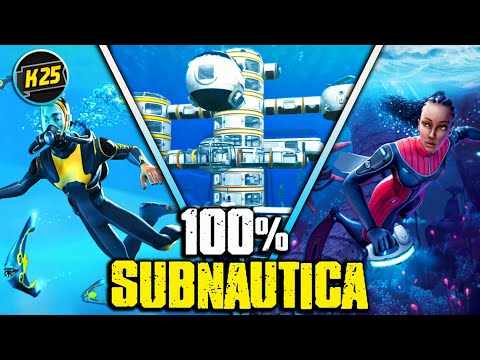 I Survived 200 Days in Subnautica to complete 100% (FULL MOVIE)