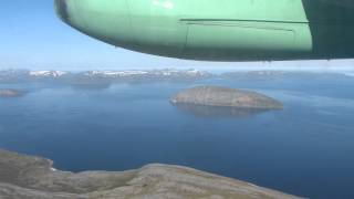 preview picture of video 'Wideroe Dash 8-200 LN-WSA landing at Hammerfest arriving from Sorkjosen'