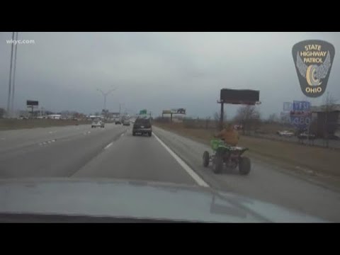 ATV driver escapes police chase along I-480