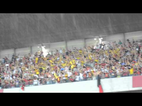 Torcida do Sport comemorando vitória na Arena Pernambuco
