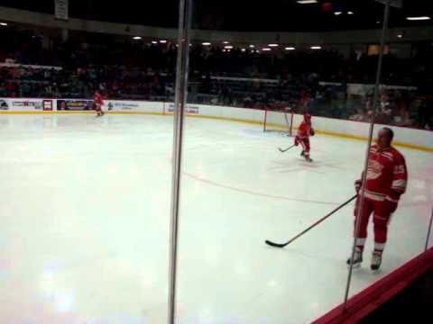 Detroit Red Wings Alumni vs. Flint Generals Alumni Charity Hockey Game Warm Ups
