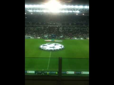 Juventus stadium first ever champions league game.