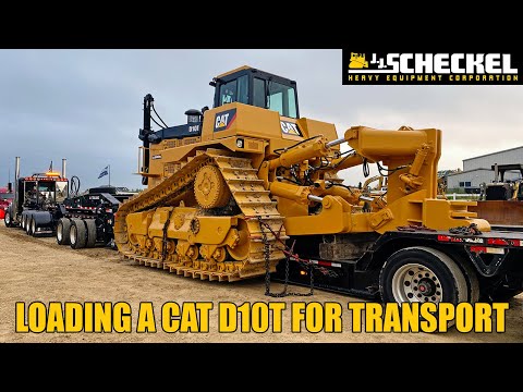 Our CAT D10T rebuild getting loaded for transport.