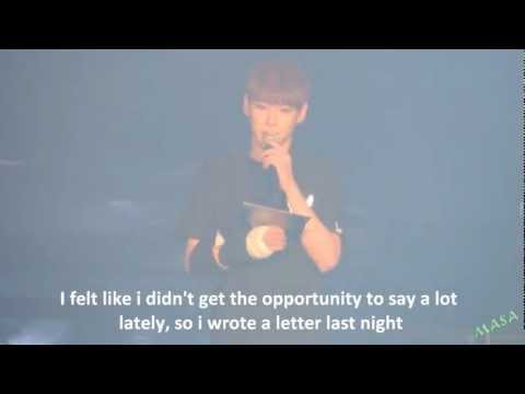 [ENG] 130224 B.A.P Himchan's letter to fans @ Live on earth concert Seoul HD