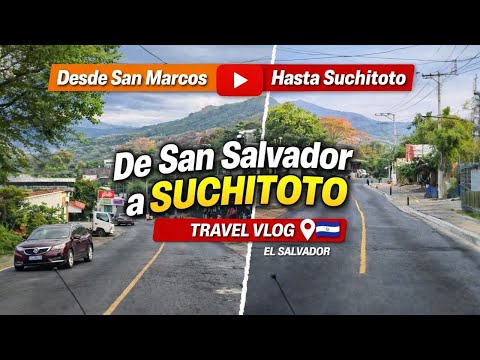 Viajando por carretera desde SAN MARCOS SAN SALVADOR hacia SUCHITOTO parte 1