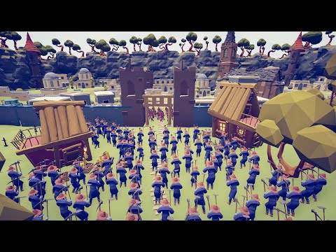 FARMERS ATTACK MEDIEVAL CASTLE - FARMERS REVOLT - Totally Accurate Battle Simulator TABS