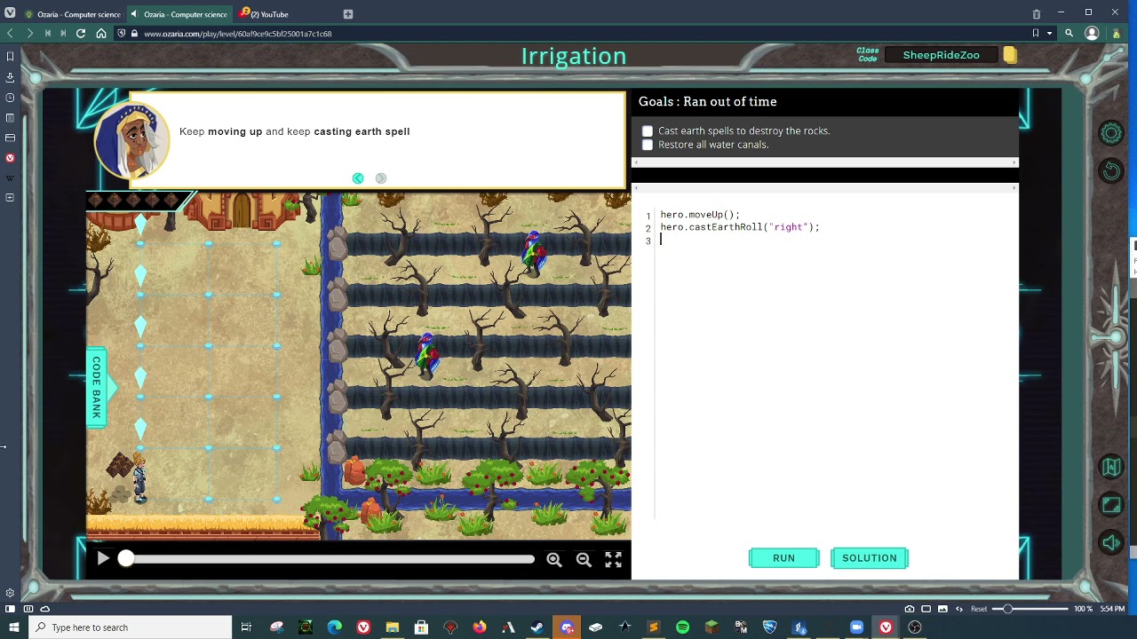 Ozaria - Javascript - Chapter 3 - Module 2 - Irrigation