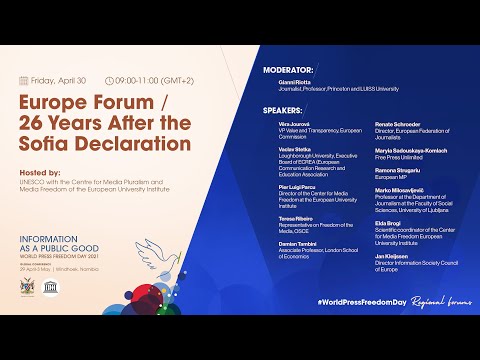 Europe Forum - 2021 #WorldPressFreedomDay Conference