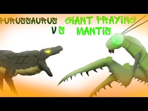 Purussaurus vs Giant Praying Mantis {[animal revolt battle simulator dc2 animation]}