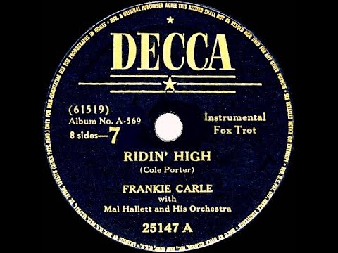 1937 Mal Hallett - Ridin’ High (Frankie Carle, piano)