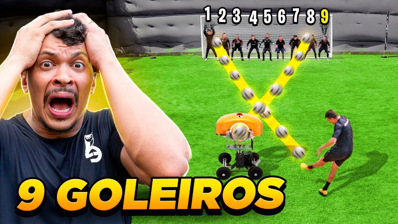 AMADORES e MÁQUINA vs 9 GOLEIROS!! SERÁ QUE CONSEGUIMOS FAZER GOL?? 😱⚽