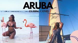 TRAVELING TO ARUBA 2021 DURING COVID |TRAVEL VLOG|Testing, Flamingo Island, Submarine, Sunset Cruise
