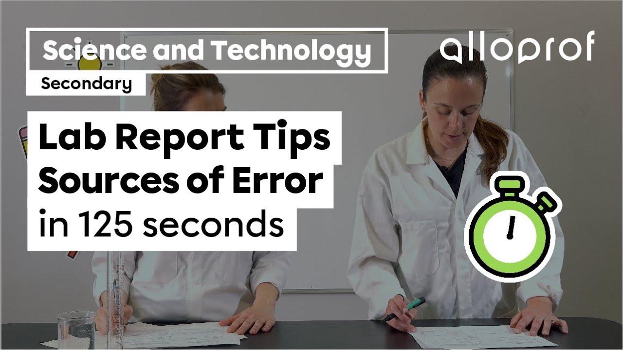 Lab Report Tips - Sources of Error