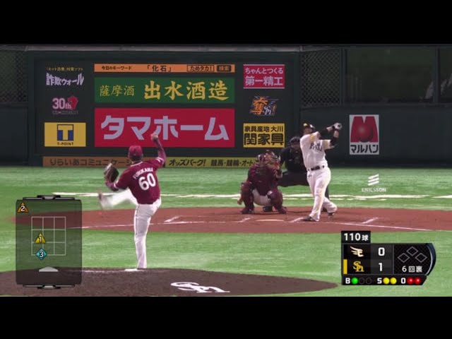 【6回裏】今季初勝利を目指す!! イーグルス・古川がホークス打線を1失点に封じる!! 2019/5/2 H-E