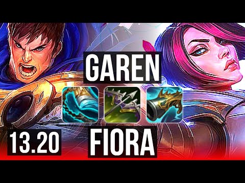 GAREN vs FIORA (TOP) | 900+ games, 1.5M mastery, 11/2/5, Legendary | EUW Master | 13.20