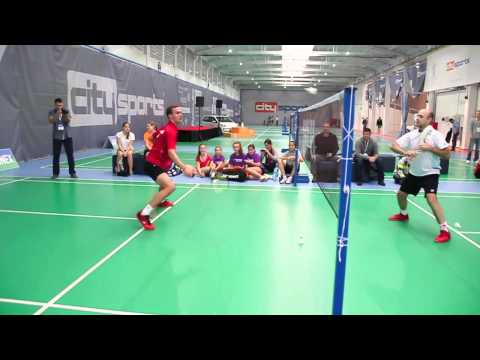 Mateusz Świerczyński trening, odbiór przy siatce z narzucaniem-  w City Sports Wrocław