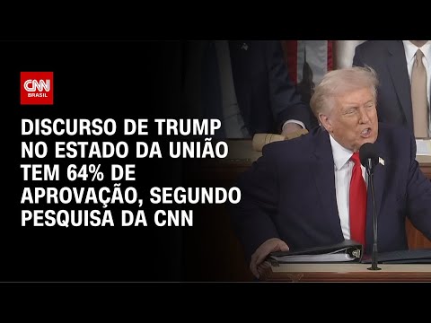Pesquisa CNN: 64% têm reação positiva ao discurso de Trump; 36%, negativa | HORA H